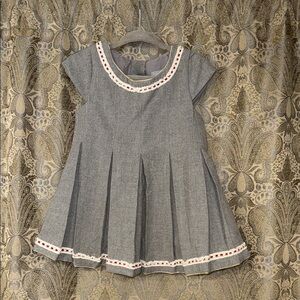 Toddler Grey Formal Pleated Dress